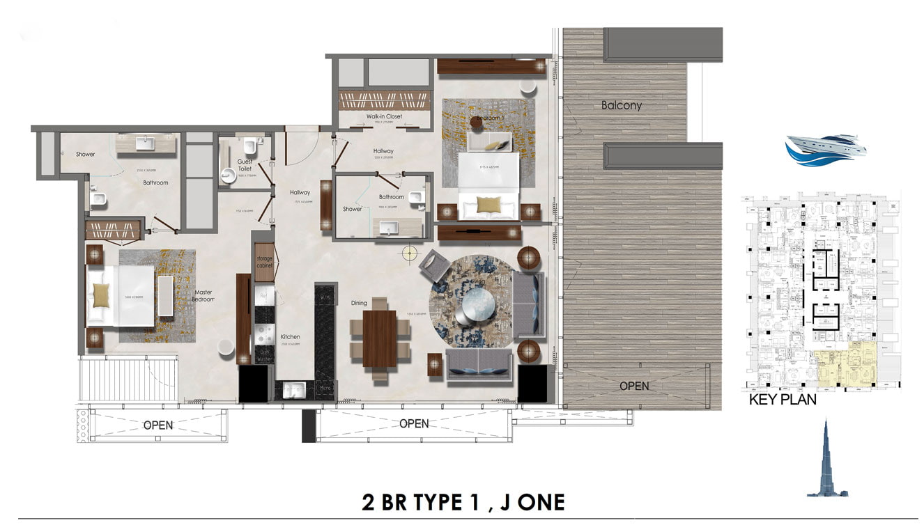 J-One - 2 Bedroom - Apartments 