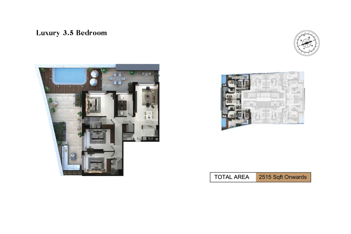 Adhara Star - 3 Bedroom Apartments